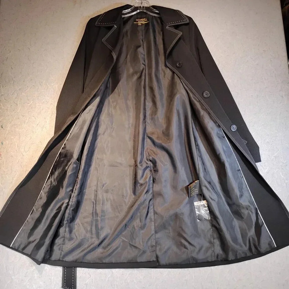 Novelti Adorable Junior NWOT Women's Black Full Length Trench Coat in Size 7/8 - Picture 3 of 12